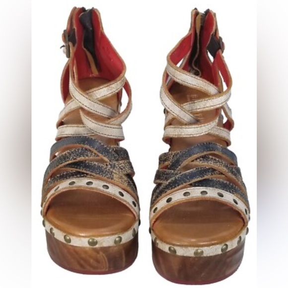 Bed Stu Antonelli Nectar Lux Leather Platform Sandals EUC Size 8 - Picture 3 of 12